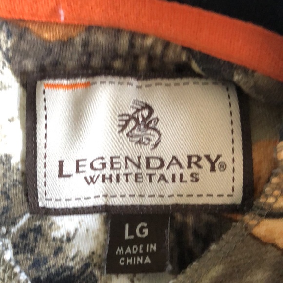 Legendary WhiteTails Camo Pullover Hooded Sweatshirt Sz Lg - Picture 8 of 13